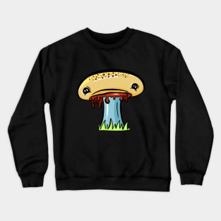 Sad Sad Mushroom Cartoon Crewneck Sweatshirt